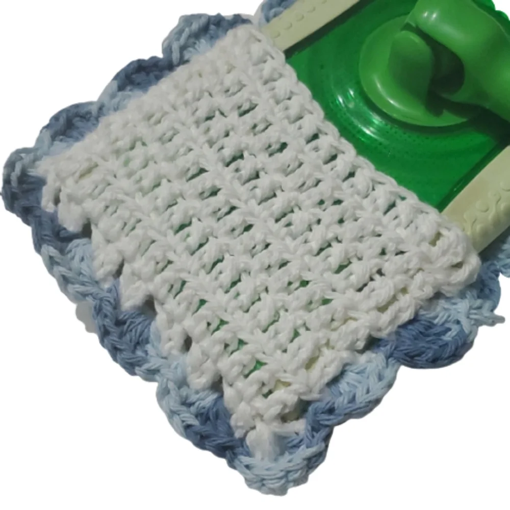 Set of 2 Eco-Friendly Organic Handmade Reuseable Cotton Cleaner Mop Covers Cloth